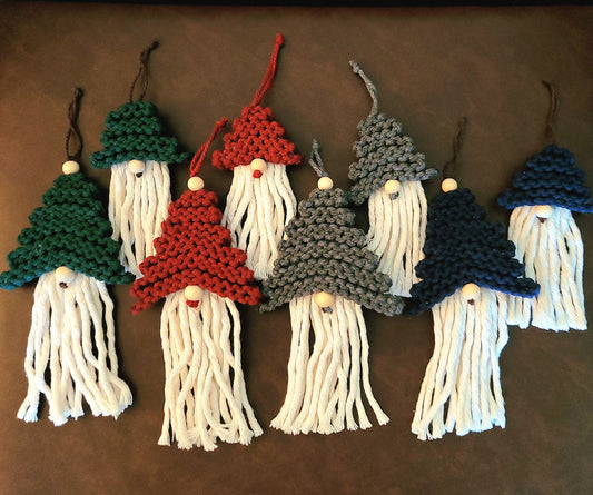 Macrame Gnome Ornament